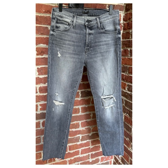 NWOT Anthropologie MOTHER Scraper Relaxed Cuff Ankle in Unstitched In The Dark - Picture 4 of 13